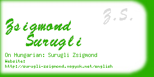 zsigmond surugli business card